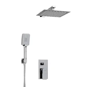 Душевая система WasserKRAFT A16590 однозахватный смеситель, верхний/ручной душ, хром