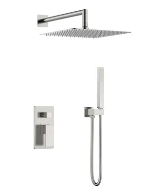 Душевая система Boheme 474-3-NB встраиваемая, однозахватная, верхний/ручной душ, никель браш