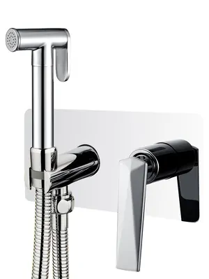 Смеситель Boheme 377 встраиваемый, с гигиеническим душем, однозахватный, хром