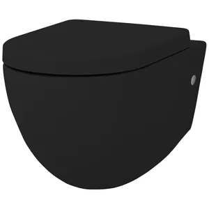 Унитаз подвесной ArtCeram 360х520 безободковый, цвет:черный матовый FLV004 17 30