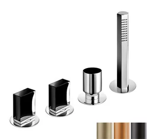 Смеситель Fantini на борт ванны четырехсекционный, без излива, покрытие PVD N467S