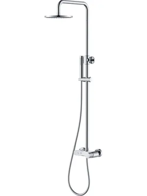 Душевая система Boheme 128-CRCR.2 настенная, с изливом, верхний/ручной душ, хром