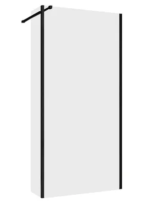 Душевая перегородка ABBER AG66120B (1200х2000) стекло 6мм прозрачное/черный
