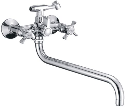 Смеситель Ledeme Н11 настенный, для ванны и душа, двухзахватный, поворотный излив L2611