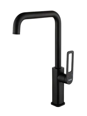 Смеситель Iddis для кухни SLIBL00i05 однозахватный, высокий излив 370 мм, черный