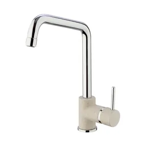 Смеситель для кухни Paini 246 мм, однозахватный, поворотный излив,беж. с вкрап.894572CR599H1KM