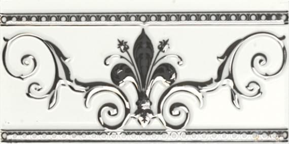 бордюр Noblesse Cenefa Blanco Silver 9.2x20