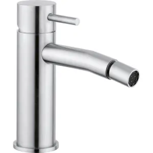 Смеситель для биде CISAL однозахватный, низкий излив, цвет: нержавеющая сталь XI000564D1