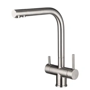 Смеситель для кухни Swedbe 8144 с каналом для подключения фильтра, цвет: нерж. сталь