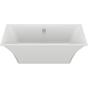 Ванна из литьевого мрамора BAS 170х80х64 отдельностоящая, белая