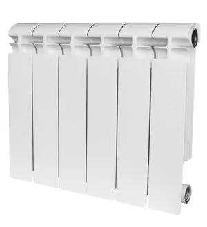 Радиатор STOUT 350 6 секций, биметаллический, боковое подключение, белый SRB-2310-035006