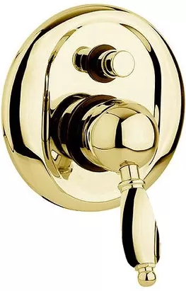 Смеситель CEZARES -VDIM-03/24-M для ванны, встраиваемый с переключателем, золото/ручка металл