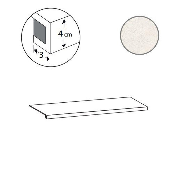 Sant Agostino Silkystone CSAGSKLI12 Gradone Light 33x120 матовая