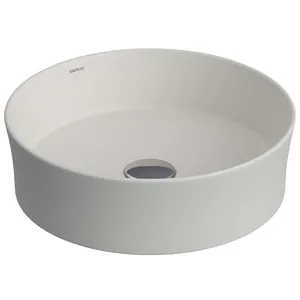 Раковина накладная BERGES 181221 круглая 380х115 без отв. под смеситель, мат. белый