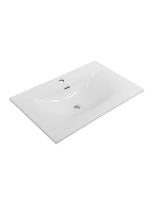 Раковина керамическая Cezares (810х510х170) для подвесной тумбы, Bianco CZR-8099-80/50