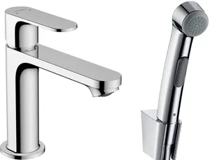 Смеситель для раковины, Hansgrohe S 72215000 однозахватный, с гигиеническим душем, хром