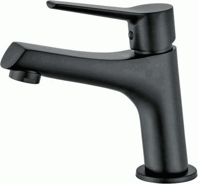 Смеситель Ledeme Н69 для раковины, однозахватный, фиксированный излив, черный L1069B