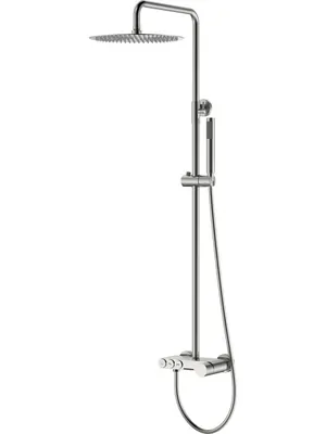 Душевая система Boheme 128-NB с изливом,верх/ручной душ, встраиваемый,однозахватный,никель