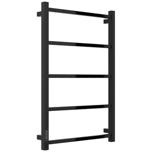 Полотенцесушитель электрический СТИЛЬЕ ФОРМАТ-26 800х500, черный, ТЭН слева, 17527-8050