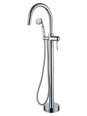 Смеситель Boheme 269 для ванны/душа, напольный, однозахватный, с ручным душем, хром
