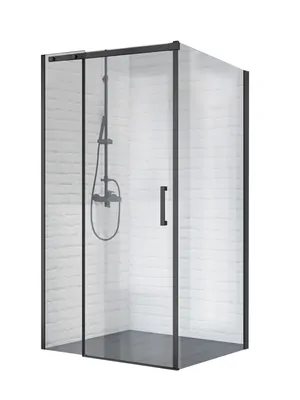 Душевой уголок BelBagno (1184-1214x885-900x1950) AH-1-120/90-C-NERO стекло прозрачное/черный