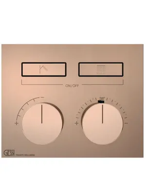 Смеситель Gessi 63012.726 встр., термостат, на 2 выхода, с кнопками, внешняя часть, бронза