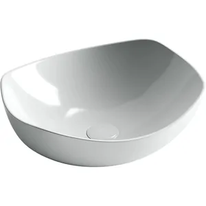 Раковина накладная Ceramicanova 420х385х145мм, овальная, без перелива, цвет: белый CN5017