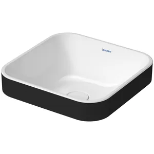 Раковина DURAVIT 400х400 антигрязевое покрытие WG, белый/антрацит мат.23594061001