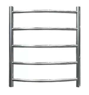 Полотенцесушитель Флагман "Лесенка" изогнутая 300х500 нерж. сталь, диаг./нижнее подкл. D-1/2"