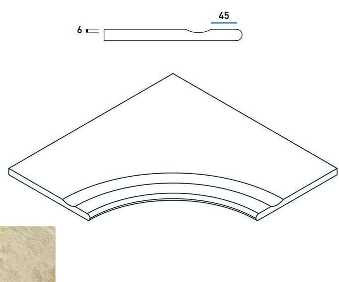 Climb X2 Rope Bordo Svasato Angolare Round 30 60X60 матовая