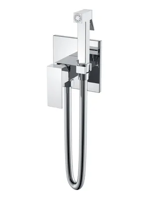 Смеситель Boheme 477-CR с гигиеническим душем, встраиваемый, однозахв, с держателем, хром