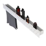 Полка FLOW Double 1000х92х90 настенная, полотенцедержатель слева, белый Fl--d100л-б