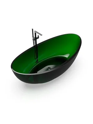 Ванна отдельностоящая Knief Oval Shape (1800х927х565) из полимерного материала, цвет: 19 Blackish Green, 0700-050-19