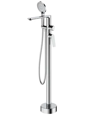 Смеситель CEZARES -VDP-01 для ванны/душа, напольный, ручной душ 3 режима, однозахватный, хром