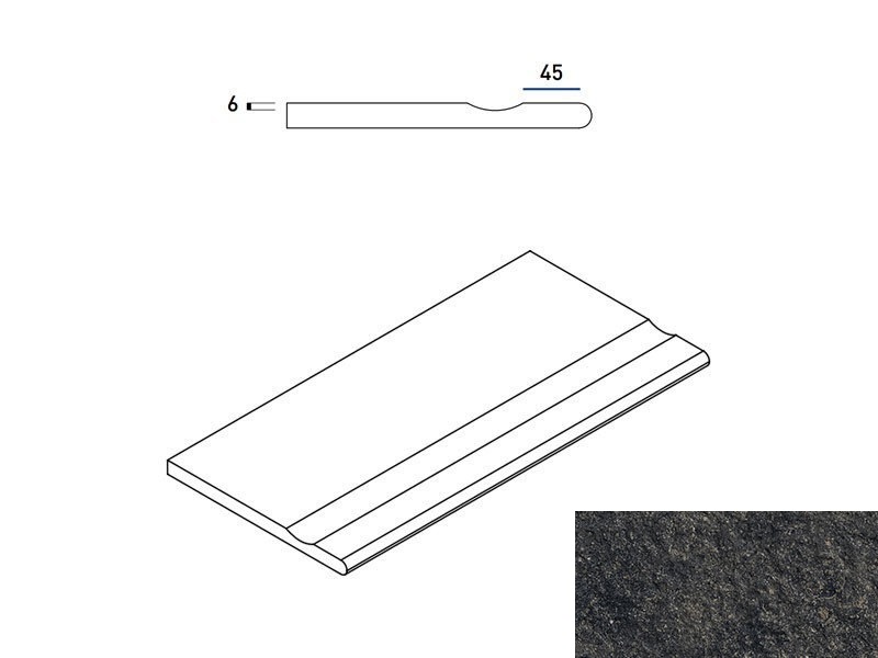 Room X2 Border Black Svasato Round 60X30 антислип фактурная структурированная