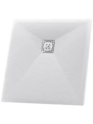 Душевой поддон RGW ST-0088W (800х800х25) квадратный, иск. камень, белый 16152088-01