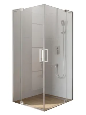 Душевой уголок CEZARES SLIDER (900-1000х900-1000х1950) A-2-90/100-C-Cr стекло прозр., профиль хром