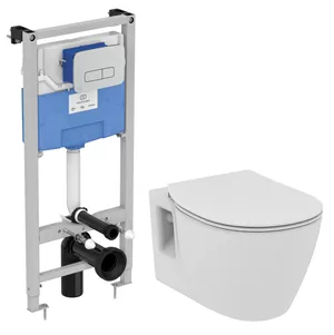 Инсталляция Ideal Standard ProSys 120P клавиша хром + Унитаз Rimless + сиденье микролифт PR211601