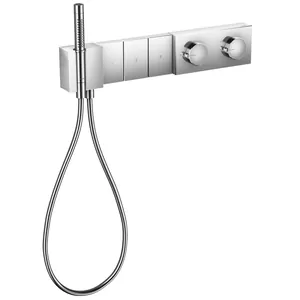 Смеситель Axor 46711000 для душа термостат, на 3 потребителя, алмазная огранка, внешняя часть