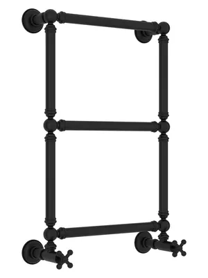СУНЕРЖА 1304 Полотенцесушитель 660х400 черный матовый, нижнее подкл. 3/4"