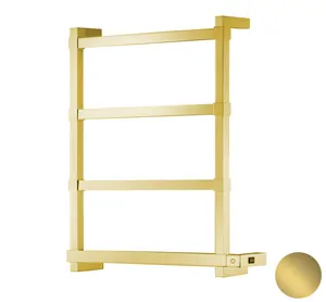 Полотенцесушитель электрический Margaroli Panorama 842-4 (620х555) шлифован.золото,100Вт,8424704BGNB