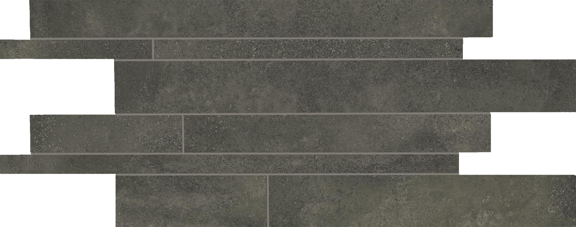 мозаика Be Square Listelli Sfalsati Black Naturale 30x60
