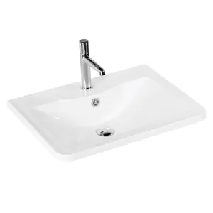 Умывальник мебельный BelBagno (700х455х145) искусственный мрамор, белый BB700/455-LV-MR-ALR
