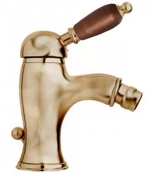 Смеситель CEZARES BSM1-02-Nc для биде, однорычажный, донный клапан, бронза/ручка орех