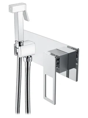 Смеситель Boheme 147-CRCR встраиваемый, с гигиеническим душем, однозахватный, хром