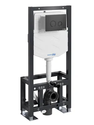 Инсталляция для унитаза WasserKRAFT с клавишей смыва, цвет: черный 61TLT.010.ME.MB01