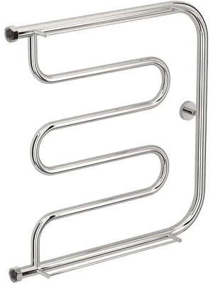 СУНЕРЖА Лира + 2 полки Полотенцесушитель 600х600 нерж.сталь, нак. гайка 1"