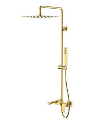 Душевая система Boheme 478-MG настенная, однозахватная, верхний/ручной душ, золото мат