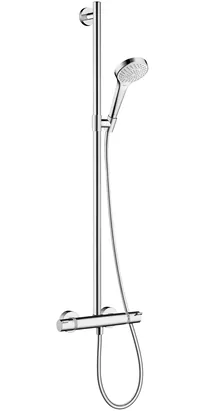 Душевая система Hansgrohe Select S Multi +термостат, ручн душ, шланг 1,6м, хром/белый 27247400