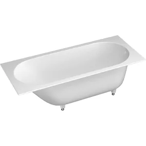 Ванна Salini 102311G 1700х750х600 встраиваемая, иск. камень S-Sense, белый глянец